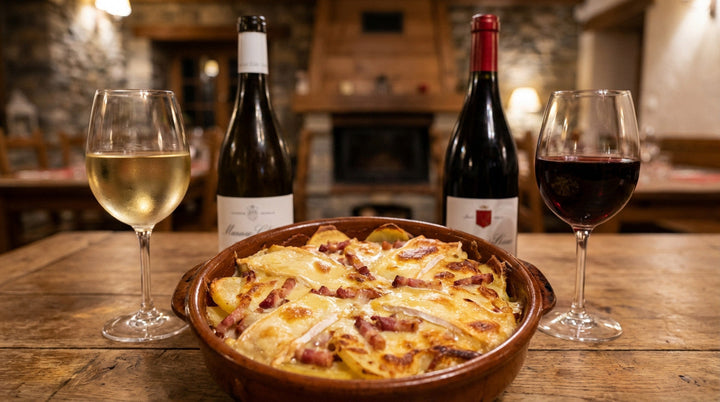 Vin pour tartiflette : les accords idéaux en blanc et rouge