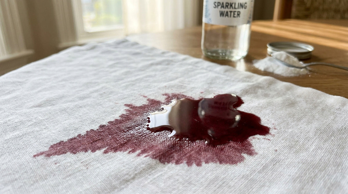 Tache de vin sur une nappe, un tapis ou un canapé : que faire