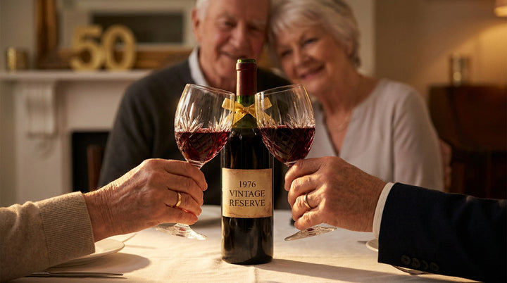 Noces d'or : 50 ans de mariage, traditions et le vin du millésime 1976