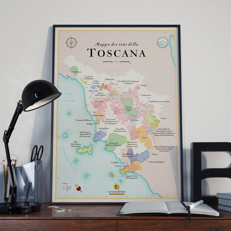 carte des vins de Toscane